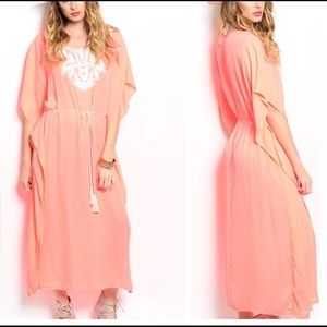 Neon Orange Kaftan