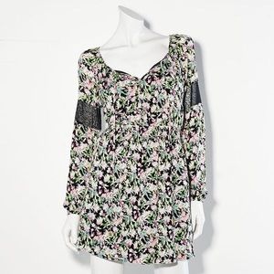 Princess Vera Wang Floral Lace Peasant Dress