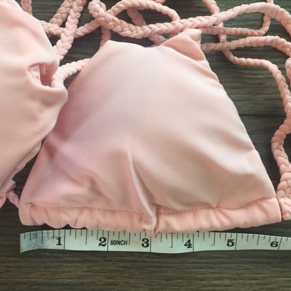 Light Pink Braided Bikini W Cheeky Bottoms - Picture 2 of 2