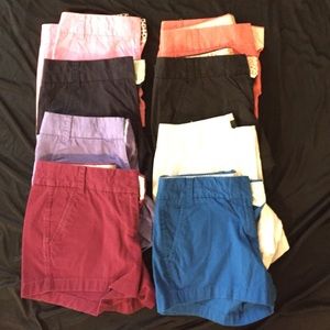 J Crew chino shorts size 2; assorted colors