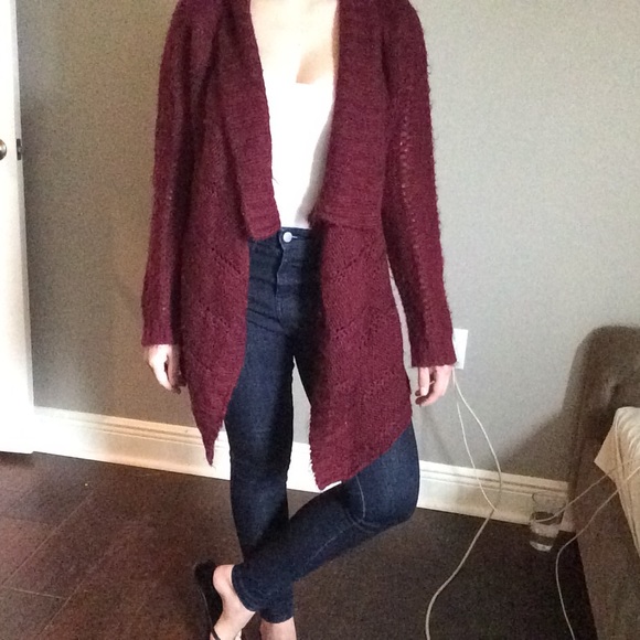 Maroon Cardigan