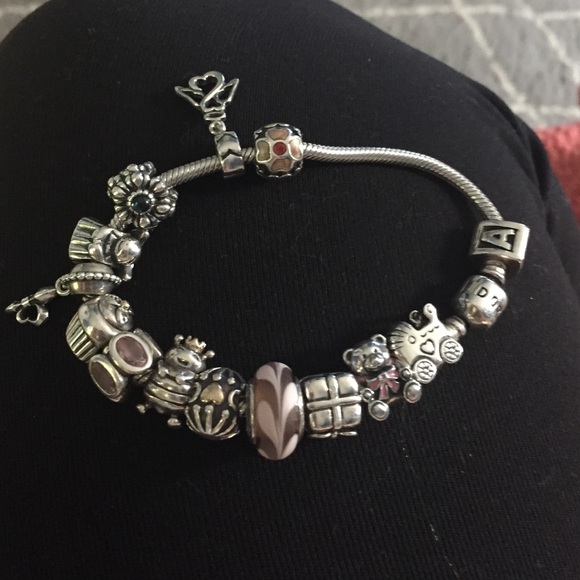 Authentic pandora charm bracelet