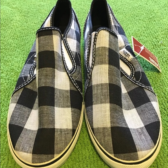 Vans Checkered Slim Slip Ons