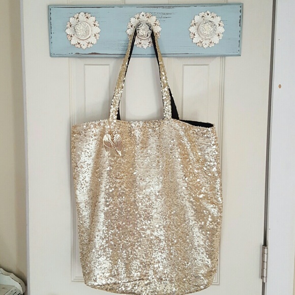 Victoria Secrets Gold Sequence Tote