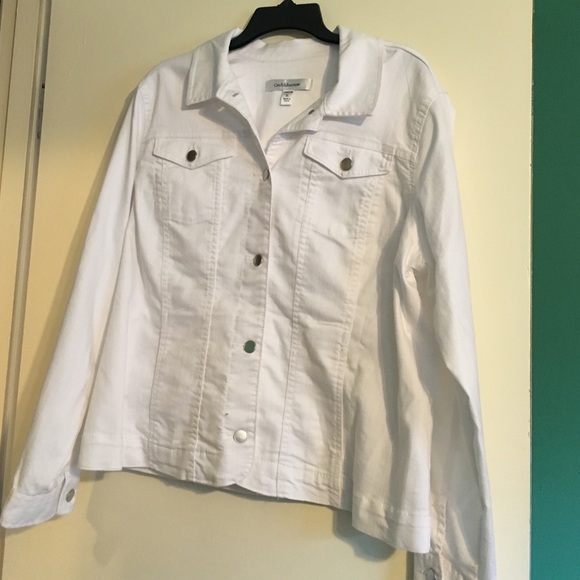 Croft & Barrow White Denim Look Jacket