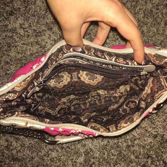 Fleur De Lis pink and white embellished purse - Picture 3 of 3