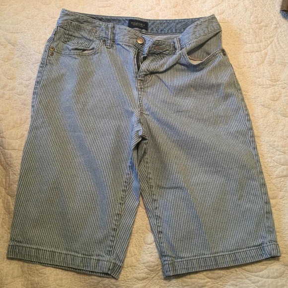 Sonoma denim stripe Bermuda shorts