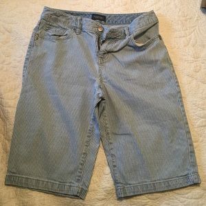 Sonoma denim stripe Bermuda shorts