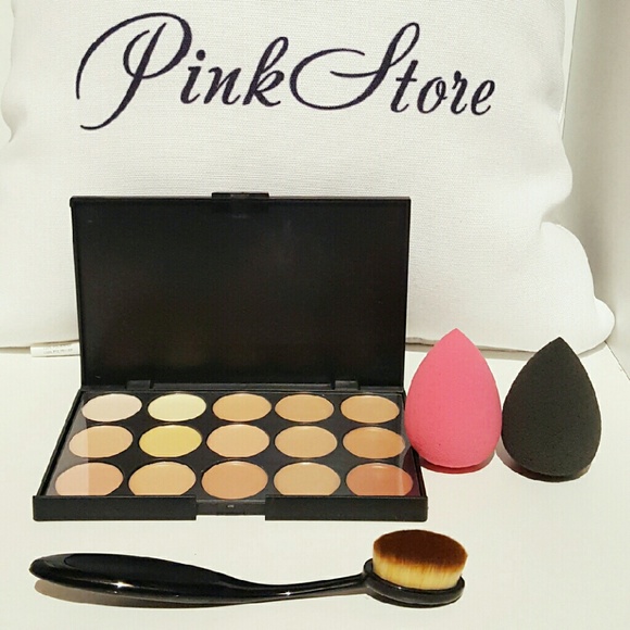 Contour Cream Palette+Blender+Oval Brush