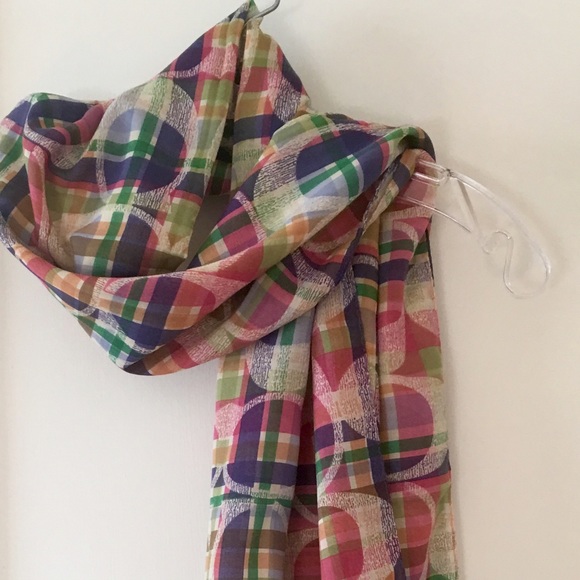 Coach Multi Colored Signature Rectangular Scarf.