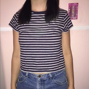 Striped blue shirt