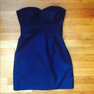 J. Crew navy strapless dress