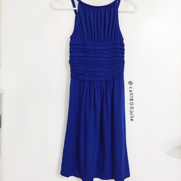 Keyhole Blue Dress - Picture 2 of 6