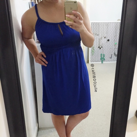 Keyhole Blue Dress - Picture 4 of 6