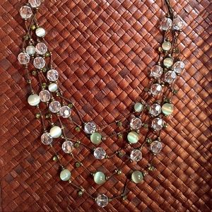 Mint and Crystals Necklace