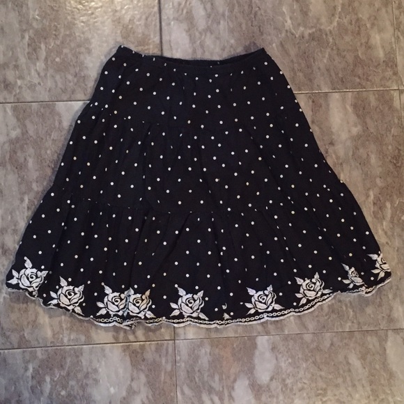 Polka dot flower skirt