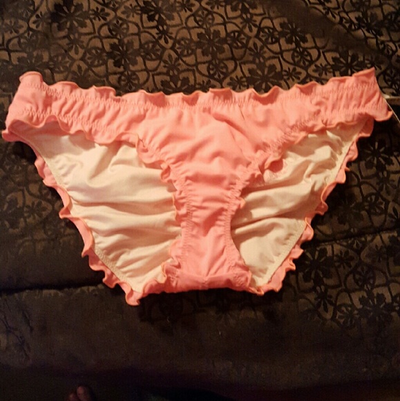 Victorias secret ruffle cheeky swim bottom