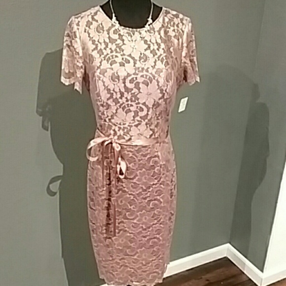 Plum pink lace dress