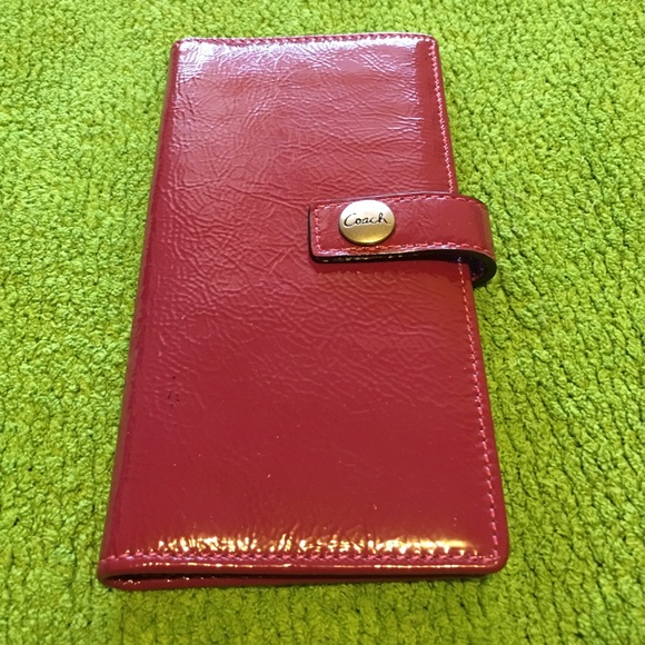 Coach Pink Patent Leather Wallet