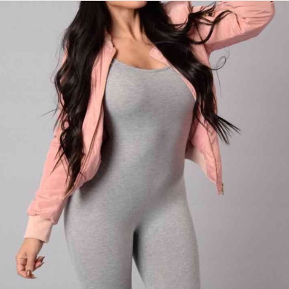 Heather gray onesie unitard jumper - Picture 5 of 6