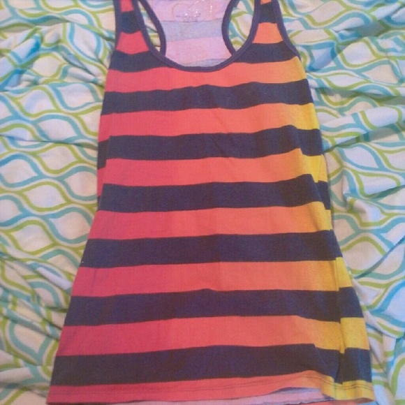 Grey with red, yellow and orange tank