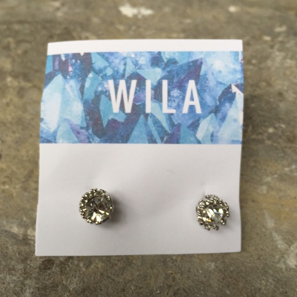 Silver Crown Stud Earrings