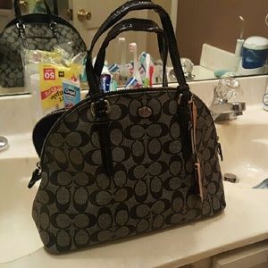 Authentic leather coach purse