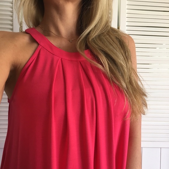 SOLD OUT• Stunning Hot Pink Halter - Picture 2 of 4