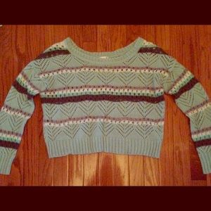 *DONATING* Pastel Green Thin Knit Crop Sweater