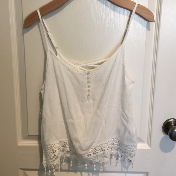 White Crop Top - Picture 1 of 2