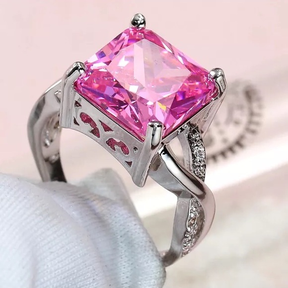 Fire & ice Jewelry 5kt Pink Sapphire 925 Sterling Silver