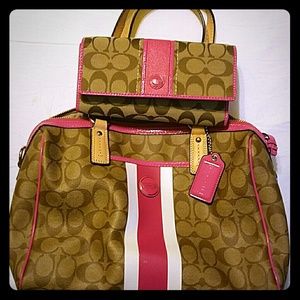 Coach handbag with wallet