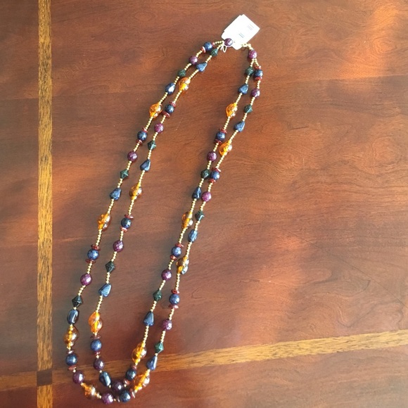 Long double chained necklace!
