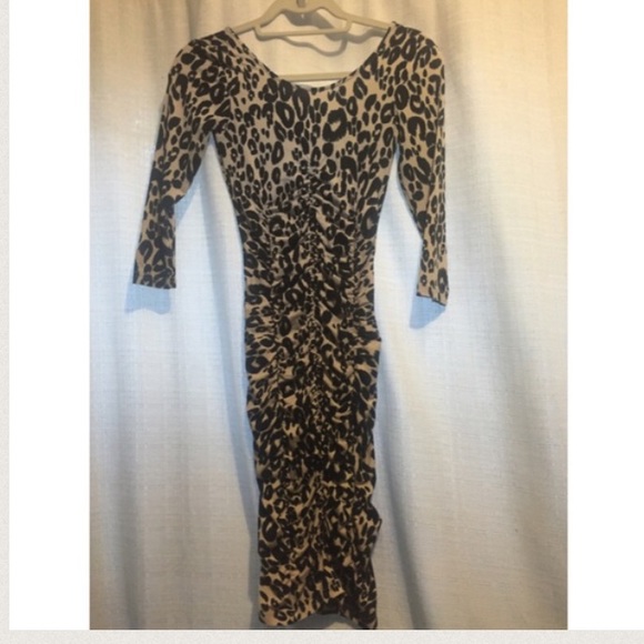 H&M cheetah print midi dress
