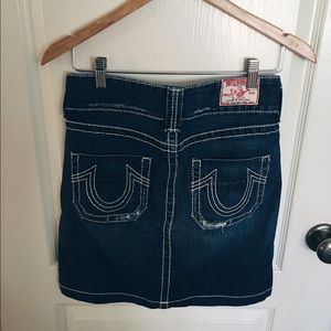 True Religion Jean Mini Skirt