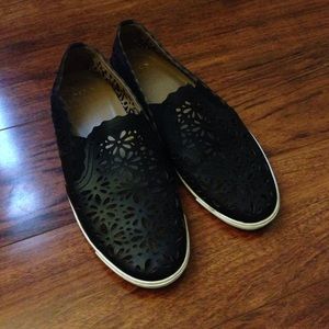 Black slip on sneakers