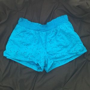 Aerie blue eyelet shorts
