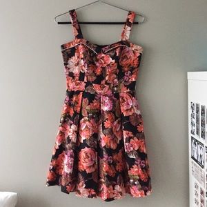 Floral pinup style dress