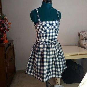 Gilly Hicks- Blue and white checkered dress