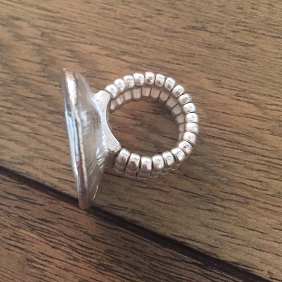 Silver and Rhinestone Cocktail Ring - Picture 2 of 2