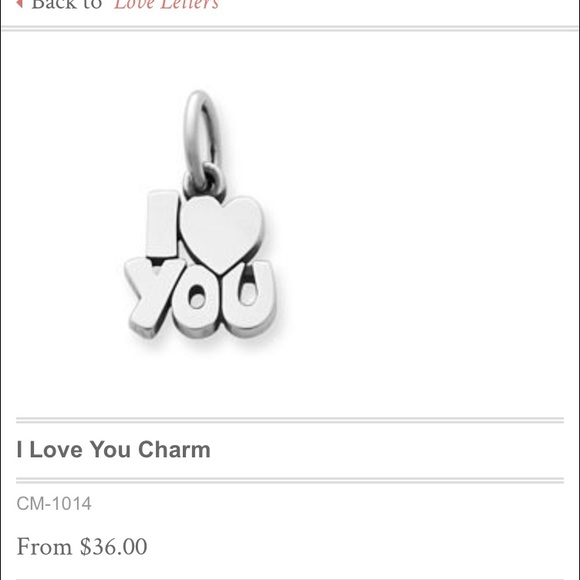 James Avery I love you charm