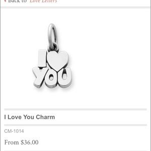 James Avery I love you charm