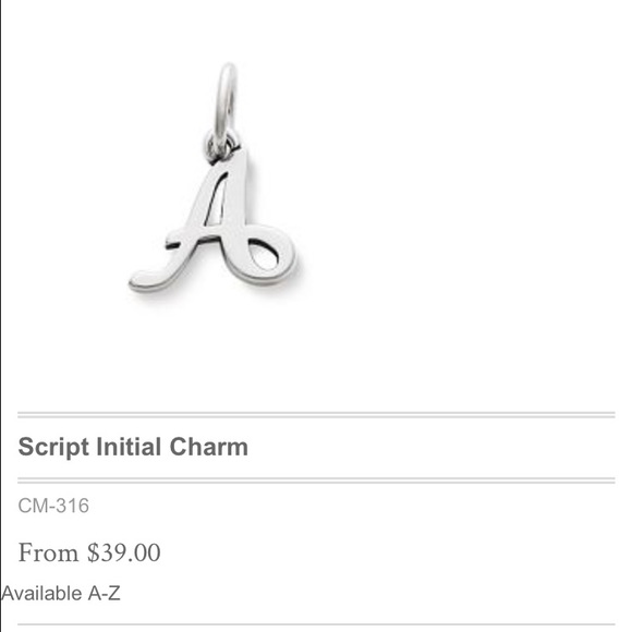 James Avery initial "A" charm