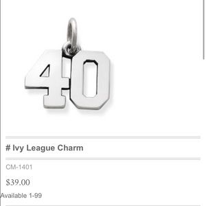 James Avery number 40 charm