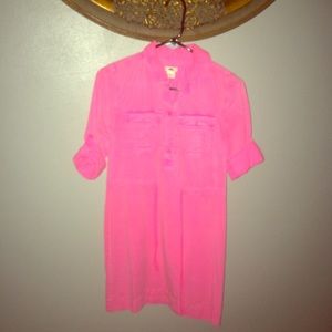 Pink Collar J.Crew Dress