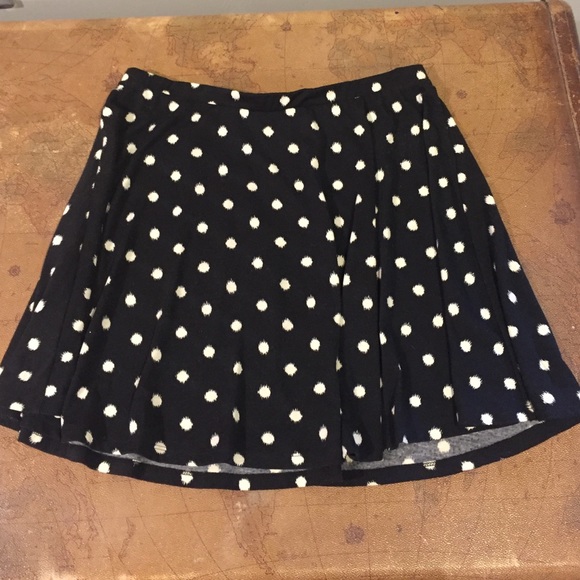 Black and white polka dot skirt