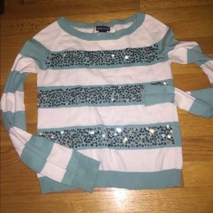 Long sleeve thin sequined sweater