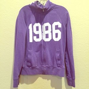 VS zip up purple sweater