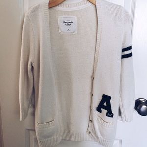 Cream Cozy Cardigan by A&F