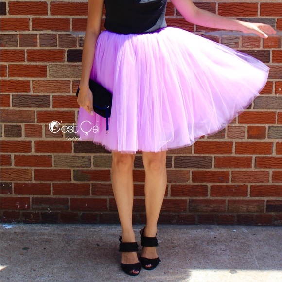 C'est Ca NY custom lilac tulle skirt - Picture 5 of 5